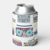レトロカセットプレーヤー： 80年代ヴィンテージアート 缶クーラー (缶正面)