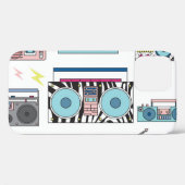 レトロカセットプレーヤー: 80年代ヴィンテージアート Case-Mate iPhoneケース (裏面 (横))