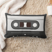 レトロカセットミックステープ枕 ランバークッション (ブランケット)