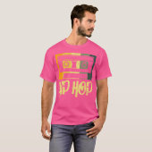 レトロカセットミュージシャン90Sヒップホップ音楽カセット Tシャツ (正面フル)