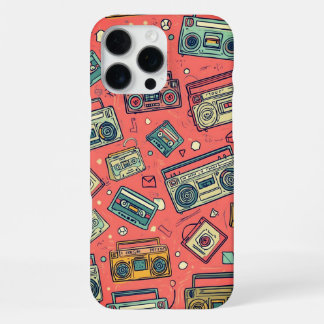 レトロカセットラジオ 80年代音楽ファン iPhone 16 PRO MAXケース