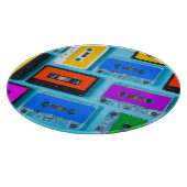 レトロカセット：青い背景コレクション カッティングボード (角)