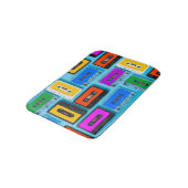 レトロカセット:青い背景コレクション バスマット (アングル)