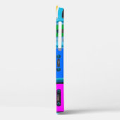 レトロカセット:青い背景コレクション Case-Mate iPhoneケース (裏面 / 左)