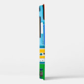 レトロカセット:青い背景コレクション Case-Mate iPhoneケース (裏面 / 右)