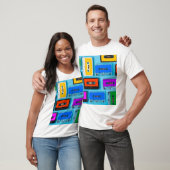 レトロカセット:青い背景コレクション Tシャツ (ユニセックス)