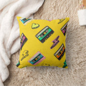 レトロカセット： 80の愛パーティーデザイン クッション (ブランケット)