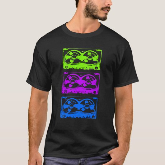 レトロカセット Tシャツ (正面)