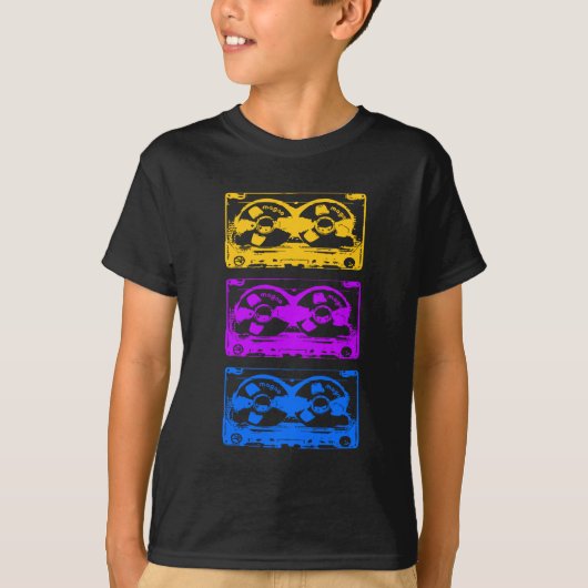レトロカセット Tシャツ (正面)