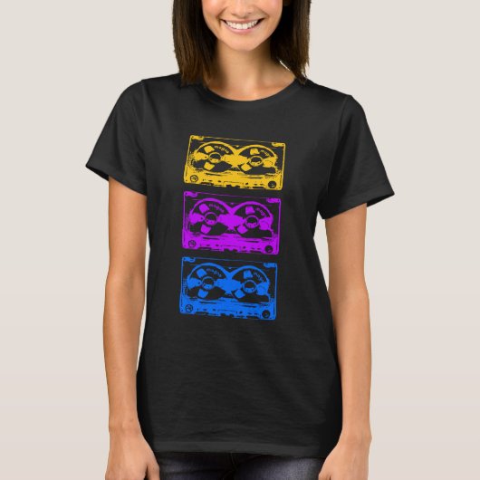 レトロカセット Tシャツ (正面)