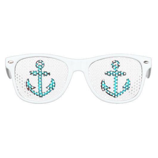 レトロカッコいいいかりビーチパーティー キッズサングラス (正面)