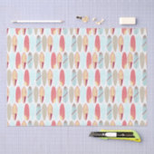 レトロカッコいいな赤と青のサーフボード  薄葉紙 (クラフト)