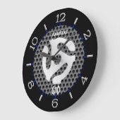 レトロカッコいいイエロー45スペーサーDJ文字盤 ラージ壁時計 (傾斜)