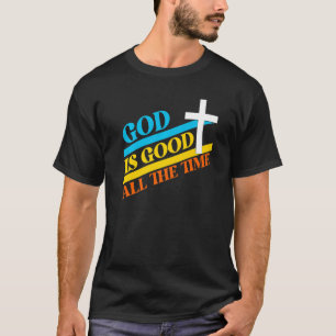 レトロカッコいいクリスチャンことわざ神の良いすべてのティム Tシャツ