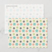 レトロカッコいいクリスマスホリデーパステルスノーフレーク シーズンポストカード (正面/裏面)