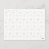 レトロカッコいいクリスマスホリデーパステルスノーフレーク シーズンポストカード (裏面)