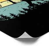 レトロカッコいいディスクゴルフスポーツヴィンテージ ポスター (角)