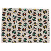 レトロカッコいいレコードパターン ラージペーパーバッグ (裏面)