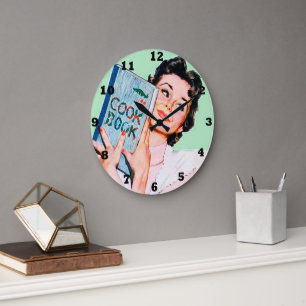 レトロカッコいいヴィンテージキッチン ラージ壁時計