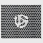 レトロカッコいいヴィンテージシルバーChrome 45スペーサDJ ラッピングペーパー (フラット)