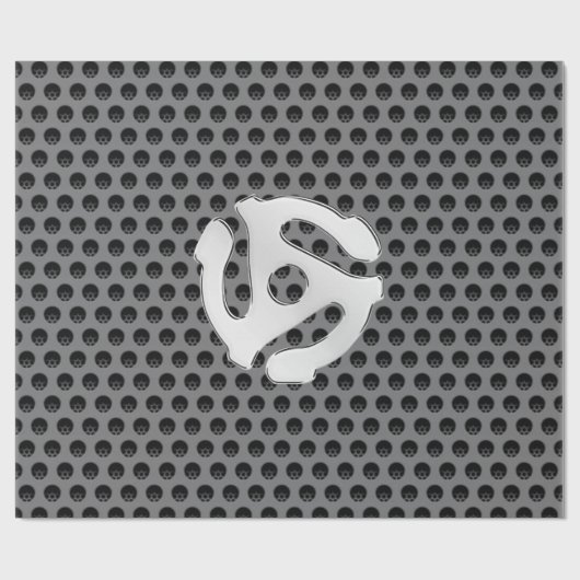 レトロカッコいいヴィンテージシルバーChrome 45スペーサDJ ラッピングペーパー (フラット)