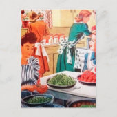 レトロカッコいいヴィンテージ料理 ポストカード (正面)
