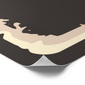 レトロカッコいいヴィンテージ魚釣り愛好家 ポスター (角)