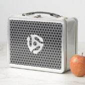 レトロカッコいいヴィンテージChrome 45スペーサDJプリント メタルランチボックス (インサイチュ)