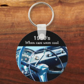 レトロカッコいい1950s車のキーホルダー キーホルダー (正面)