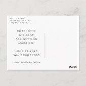 レトロカッコいいGroovyオレンジ色グラデーション日付の保存 ポストカード (裏面)