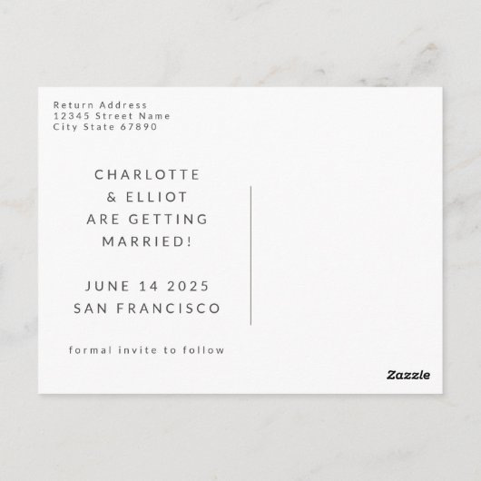 レトロカッコいいGroovyオレンジ色グラデーション日付の保存 ポストカード (裏面)