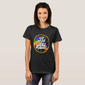 レトロカッコいいLGBT動揺して Be Lgbt You Rainbow Tee Tシャツ (正面フル)