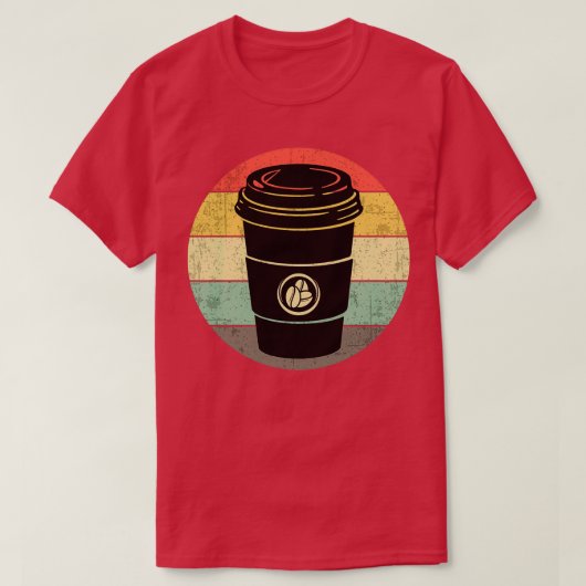 レトロカップのコーヒー好き1 Tシャツ (デザイン正面)