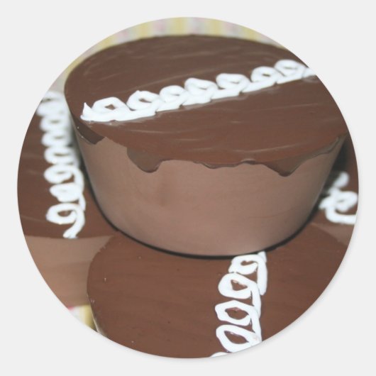 レトロカップケーキステッカー ラウンドシール (正面)