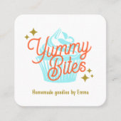 レトロカップケーキベイカー スクエア名刺 (正面)