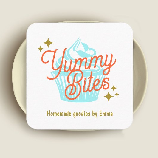 レトロカップケーキベイカー スクエア名刺