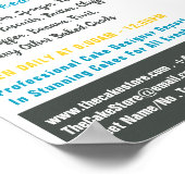 レトロカップケーキ，カケリー，ケーキストア広告ズ ポスター (角)