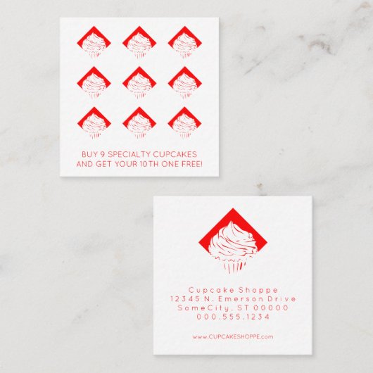 レトロカップケーズダイヤモンドパンチロイヤリティ ロイヤリティカード (正面/裏面)