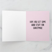 レトロカップルおもしろいクリスマスフレンドカード カード (内部)