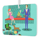 レトロカップルとドッグエアフレッシュナー カーエアーフレッシュナー (左)