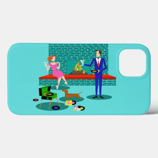 レトロカップルと犬用iPhone 6ケース Case-Mate iPhoneケース (裏面 (横))