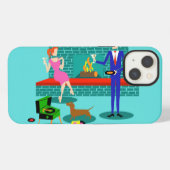 レトロカップルと犬用iPhone 6ケース iPhoneケース (裏面横)