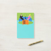 レトロカップルとCat Post-It Notes ポストイット (デスク上)