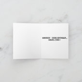 レトロカップルのクリスマスアート挨拶カード シーズンカード (内部)