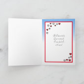 レトロカップルキスをするとフェイスマスクバレンタインデー カード (内部)