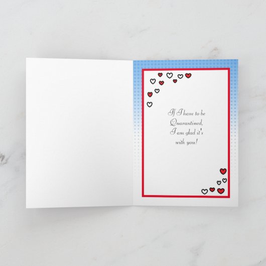 レトロカップルキスをするとフェイスマスクバレンタインデー カード (内部)