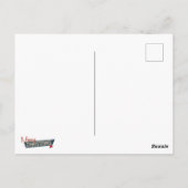 レトロカップルメリークリスマスヴィンテージホリデー ポストカード (裏面)