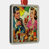 レトロカップル飲料漫画 メタルオーナメント (右)