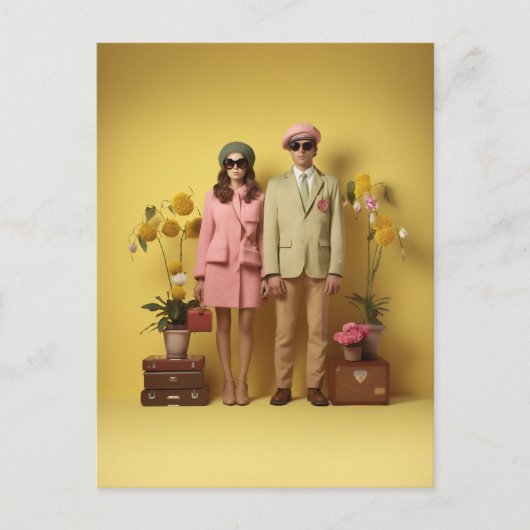 レトロカップル ポストカード (正面)