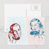 レトロカップル ポストカード (正面/裏面)